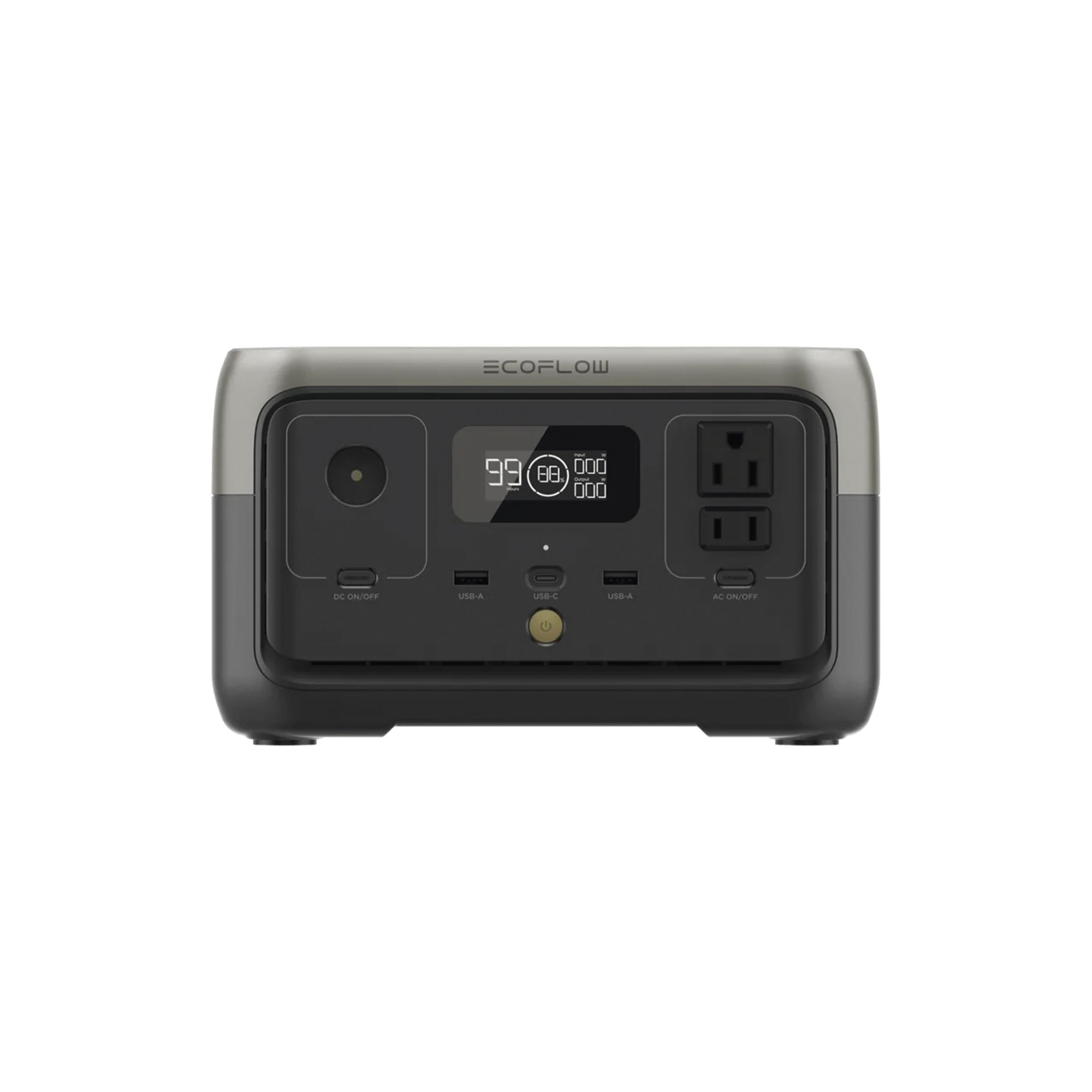 Estación de Energía Portátil EcoFlow RIVER 2, Batería Litio LFP de 256 Wh, 2X AC 300 W, 1x USB-C, 2x USB-A, Wi-Fi, Bluetooth