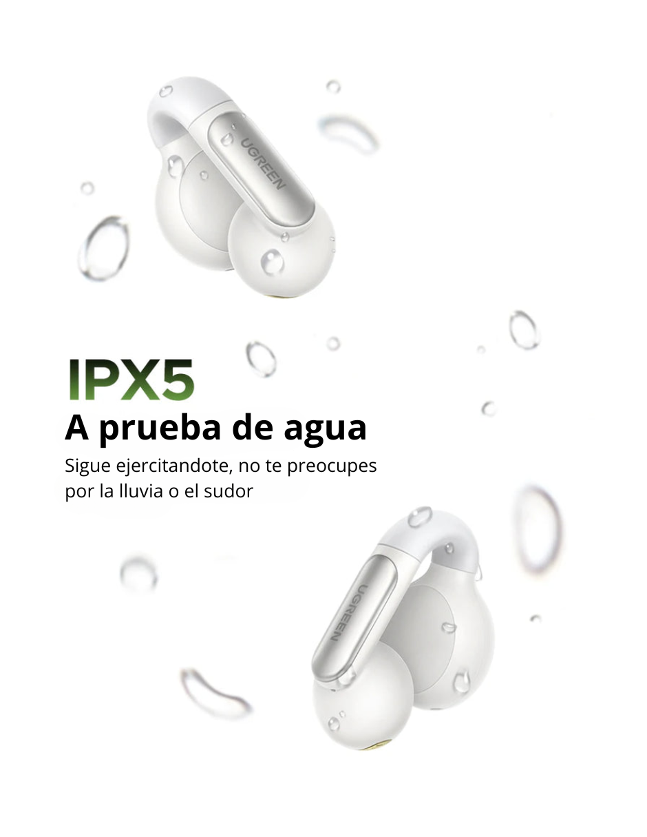 Audífonos Inalámbricos HiTune S5 UGREEN Bluetooth 5.3 Earbuds Blanco