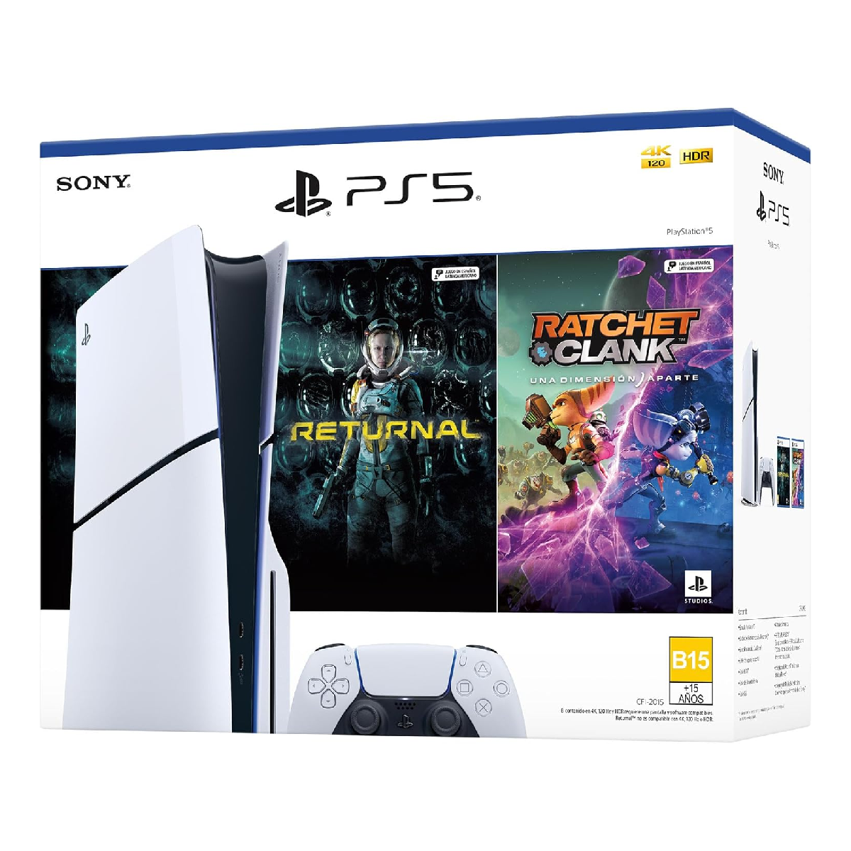 Consola PlayStation 5 Sony 1TB Slim con lector  Paquete Returnal + Ratchet and Clank
