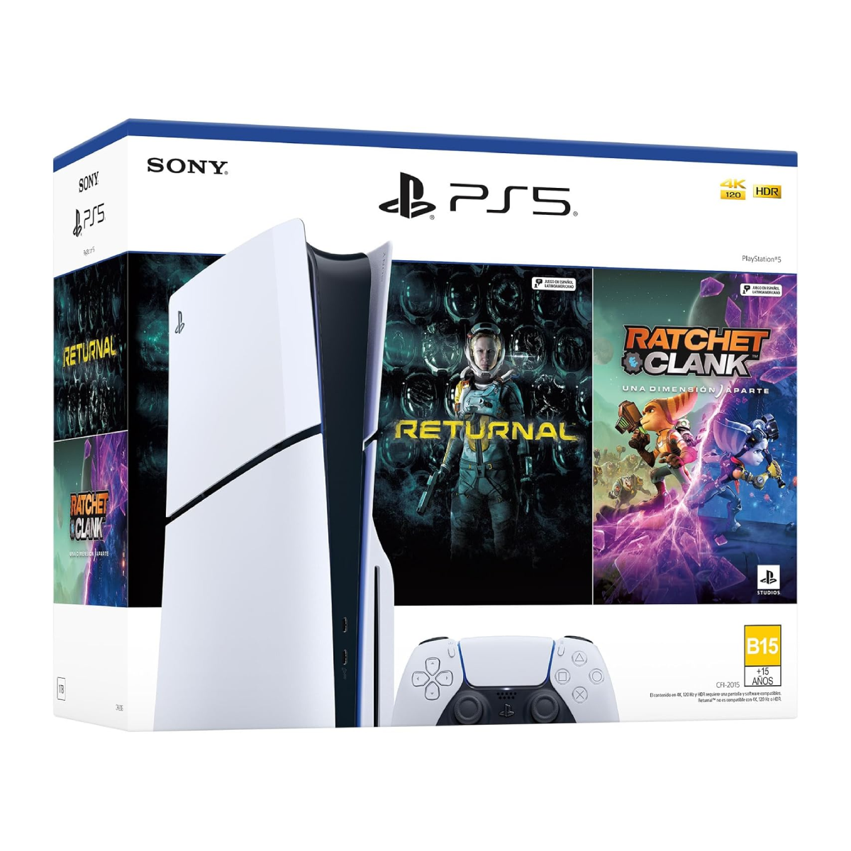 Consola PlayStation 5 Sony 1TB Slim con lector  Paquete Returnal + Ratchet and Clank