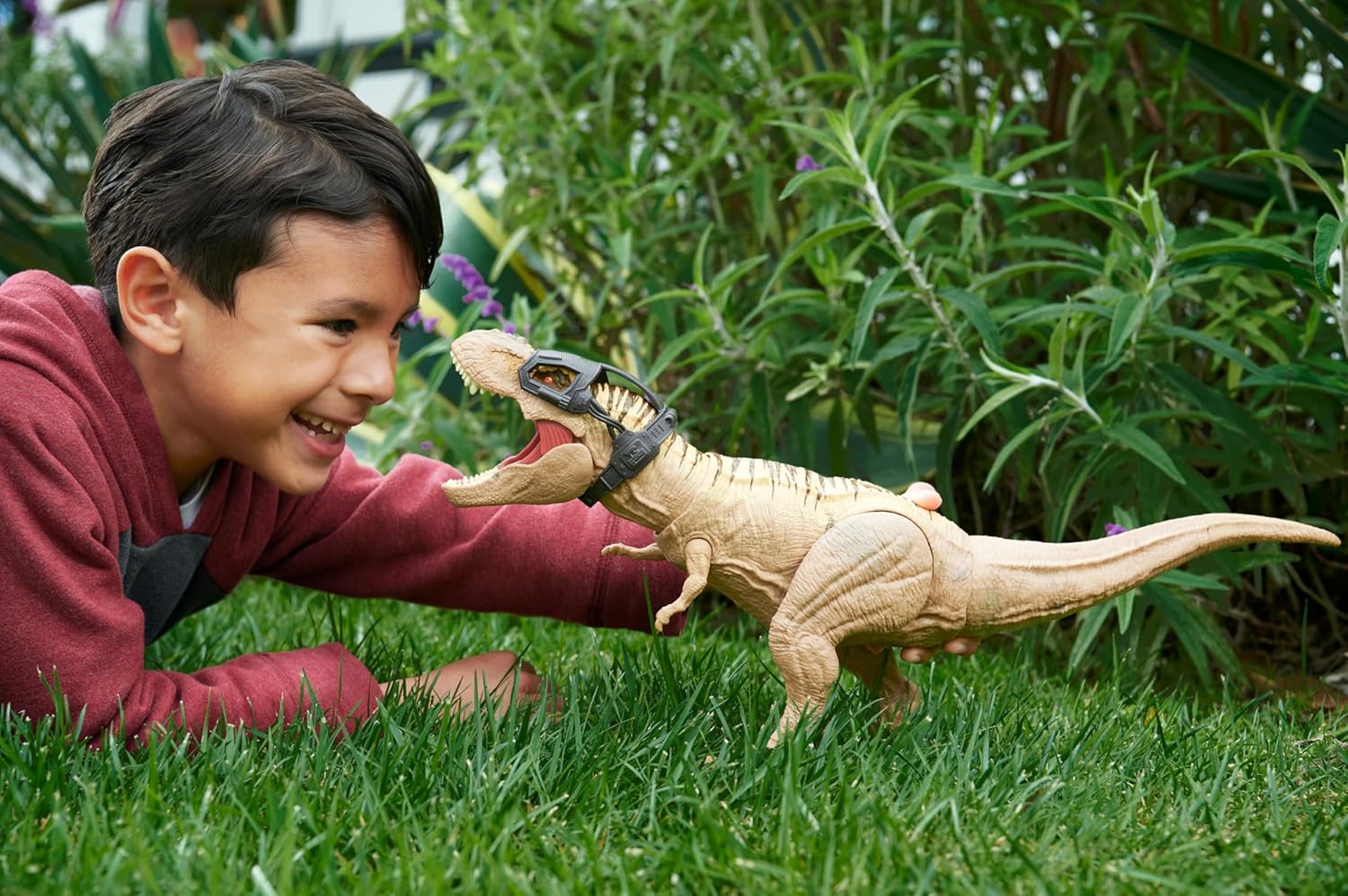 Figura Jurassic World Dinosaurio T.Rex Mordedora de Caza Para niños de 4 años en adelante