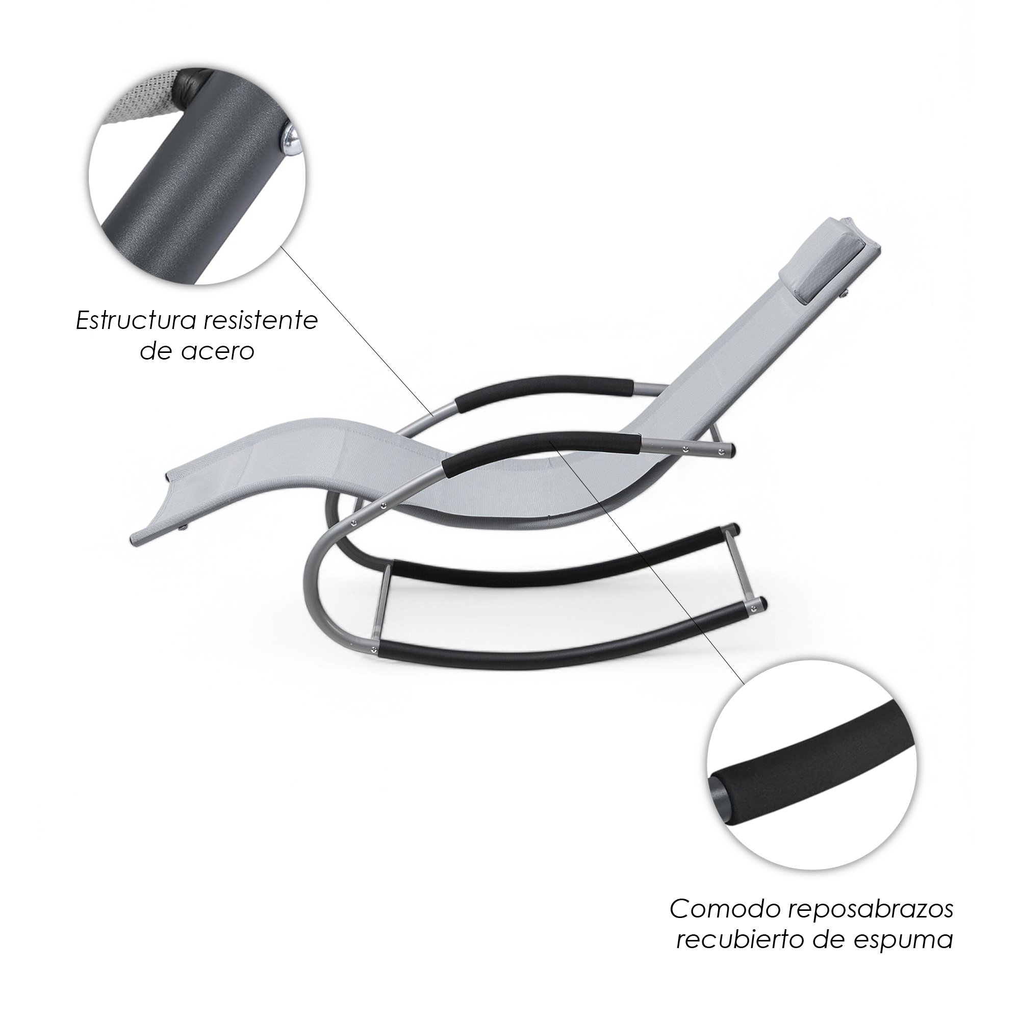 Ilios Innova | Camastro Mecedora de Jardín Reclinable Ergonómico