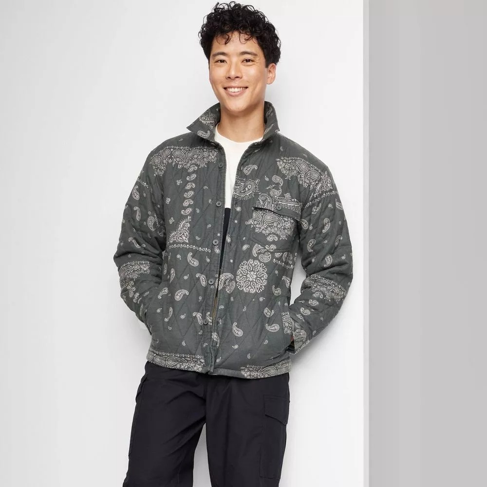 Chaqueta Tipo Camisa de Franela de Invierno con Cotones para Hombre
