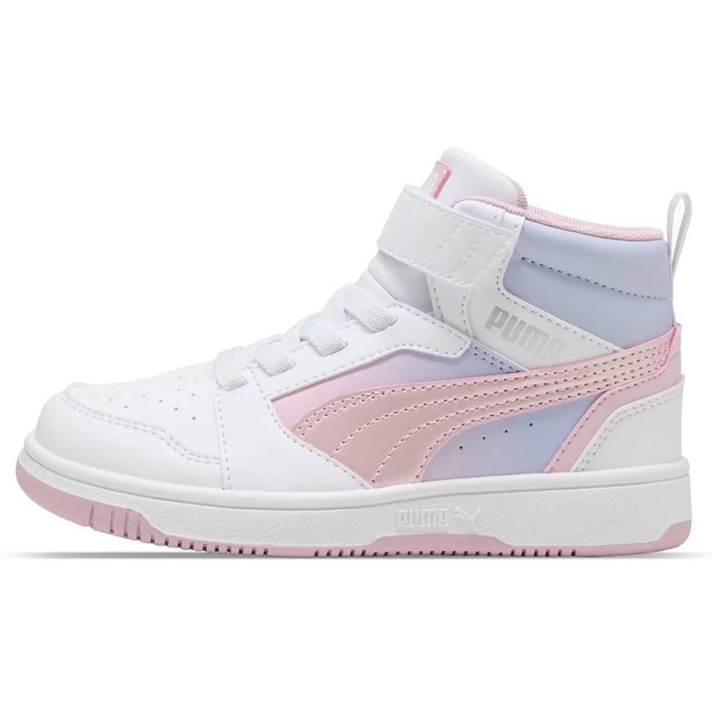 Tenis Puma Rebound V6 Mid Blry Dream Blanco-Niñas  400587 01