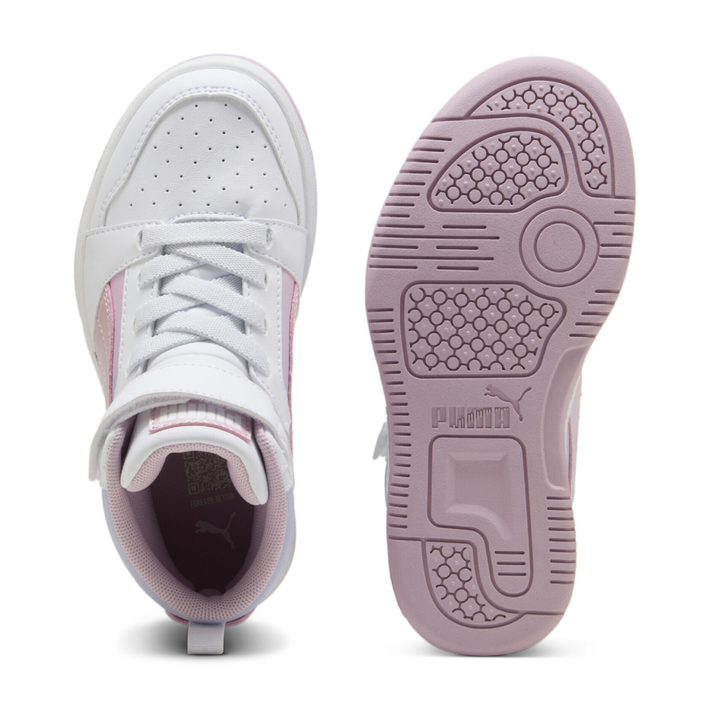 Tenis Puma Rebound V6 Mid Blry Dream Blanco-Niñas  400587 01