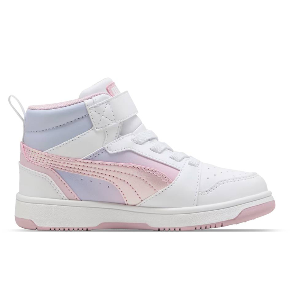 Tenis Puma Rebound V6 Mid Blry Dream Blanco-Niñas  400587 01