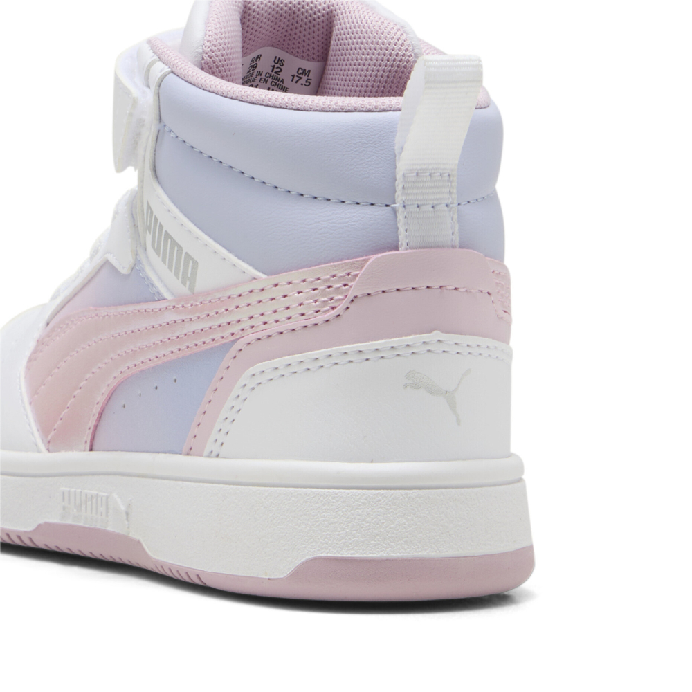 Tenis Puma Rebound V6 Mid Blry Dream Blanco-Niñas  400587 01