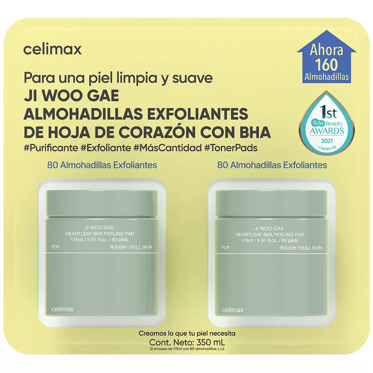 Almohadillas Exfoliantes Celimax Ji Woo Gae 160pz