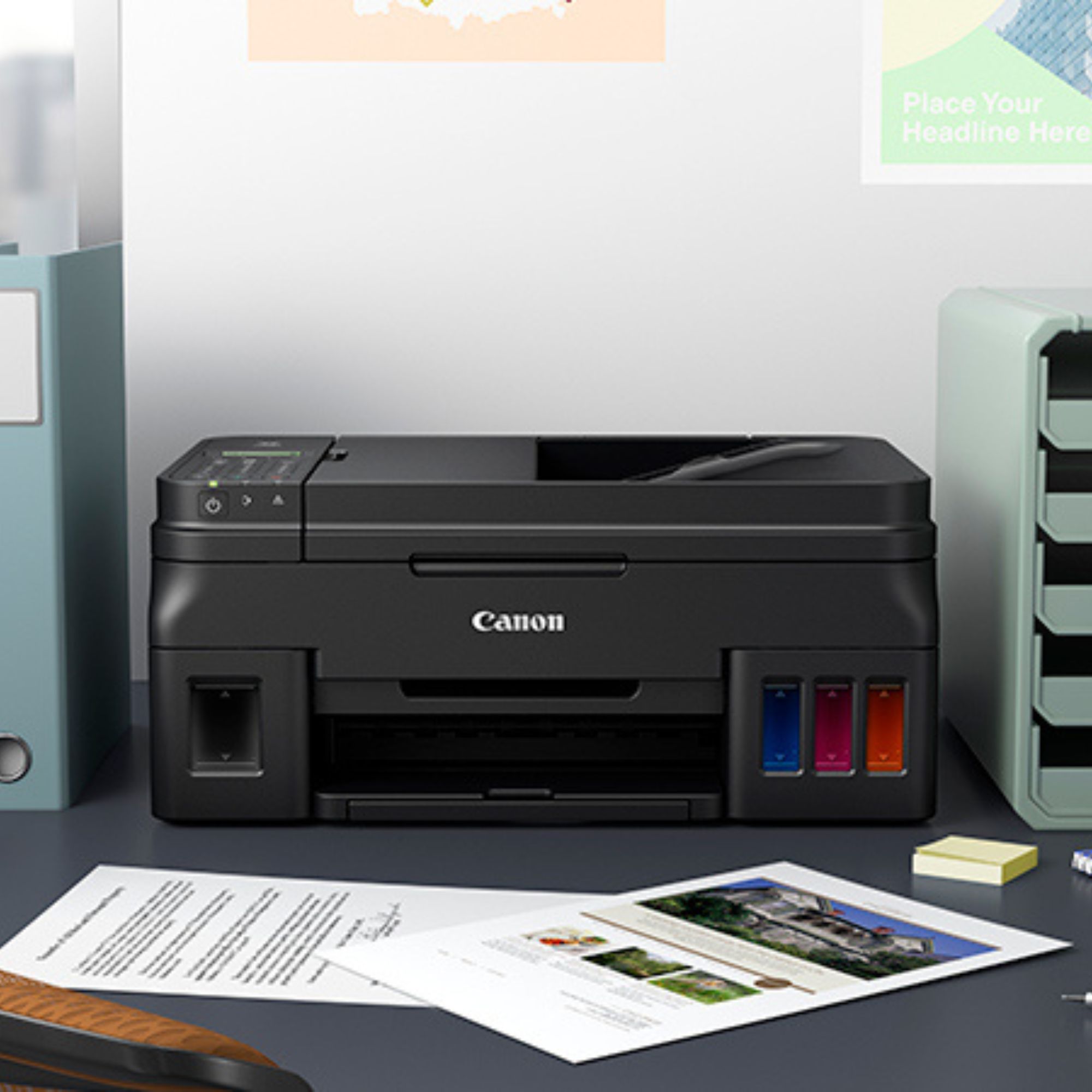 Impresora Multifuncional Canon Pixma G4110, Sistema de Tinta Continua, USB, Wi-Fi, 8.8 ipm Negro, 5 ipm Color