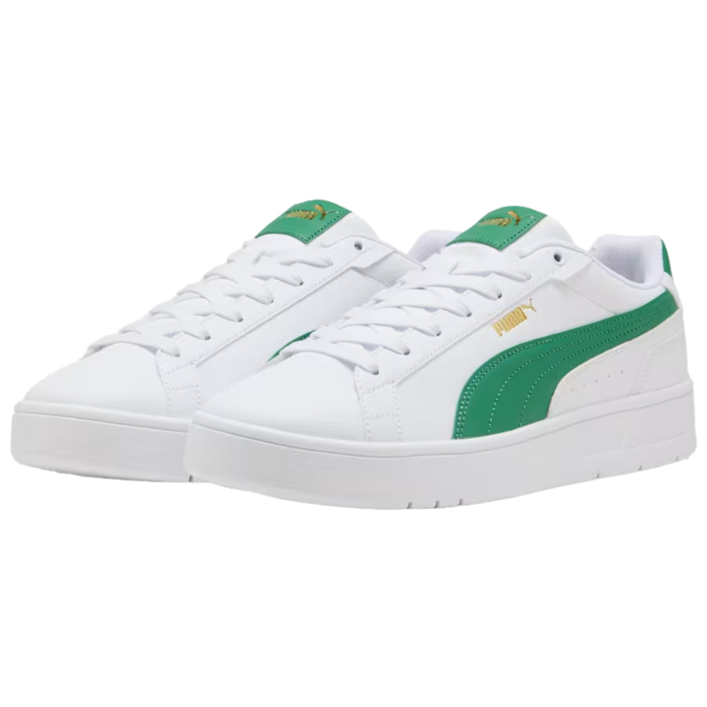 Tenis Puma Court Classico Blanco-Verde de Hombre 400284 02