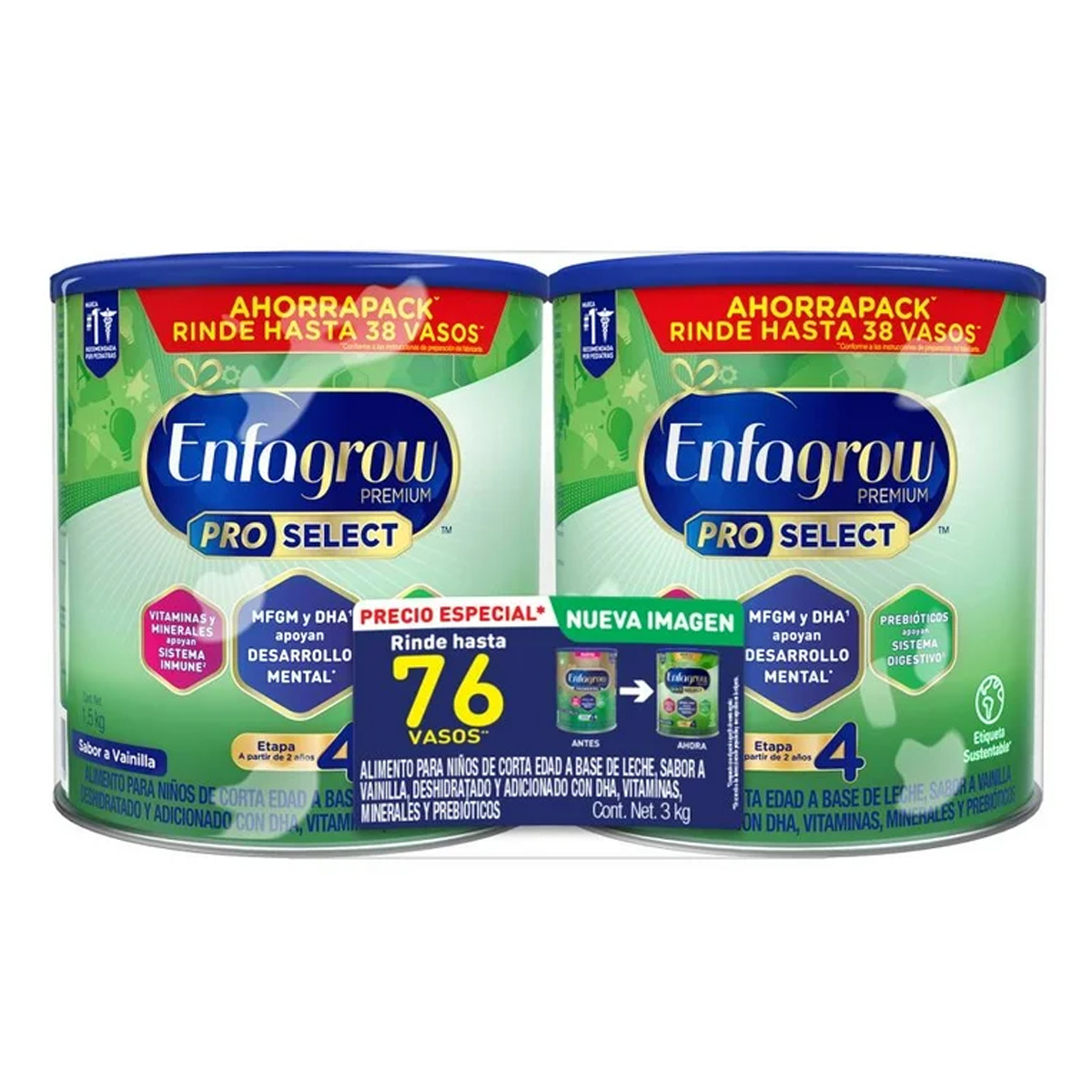 Fórmula Infantil Enfagrow Premium Etapa 4, 1.5kg 2pz