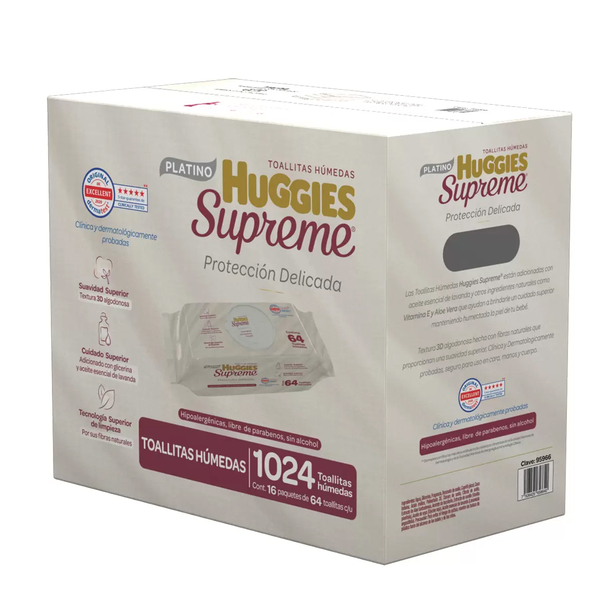 Huggies Supreme Toallitas Humedas Para Bebé 1024pz