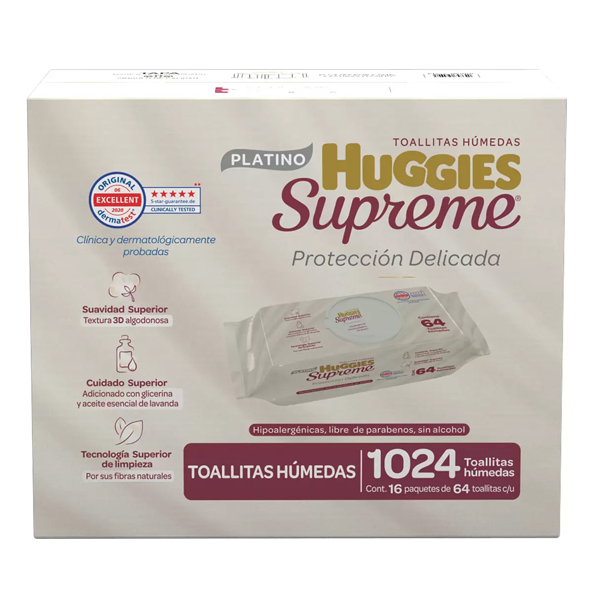 Huggies Supreme Toallitas Humedas Para Bebé 1024pz