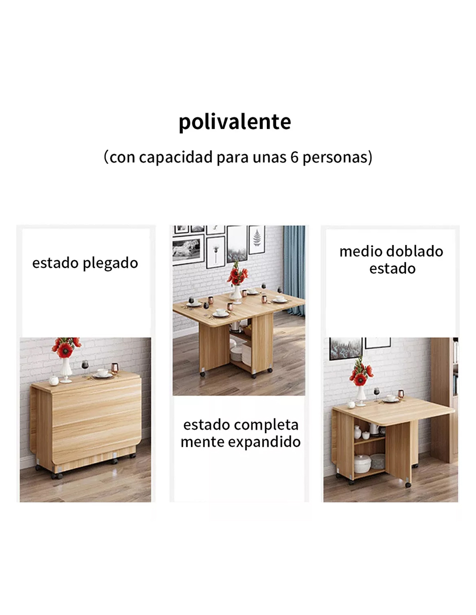 Mesa Plegable Moderna Comedor Minimalista 120cm