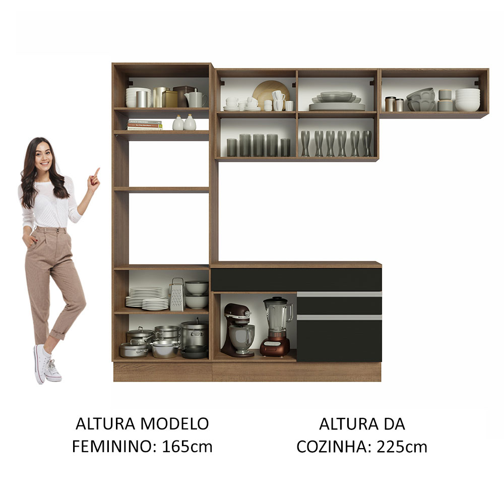 Cocina Integral Completa Modular Madesa Glamy 270cm MN 14
