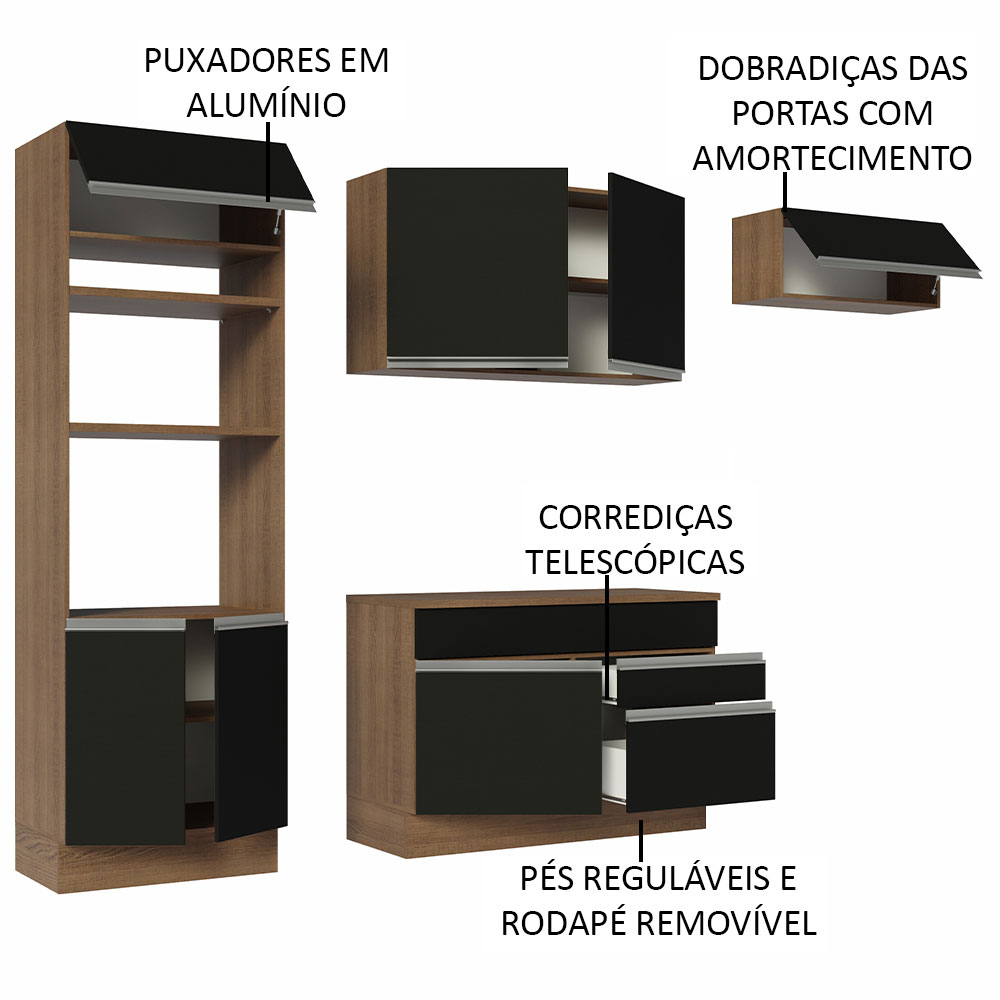 Cocina Integral Completa Modular Madesa Glamy 270cm MN 14