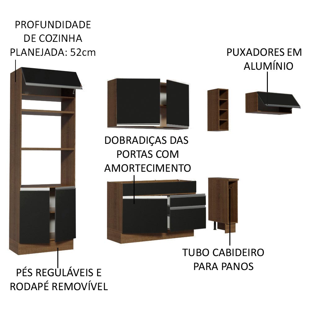 Cocina Integral Completa Modular Madesa Safira 290cm MN 04