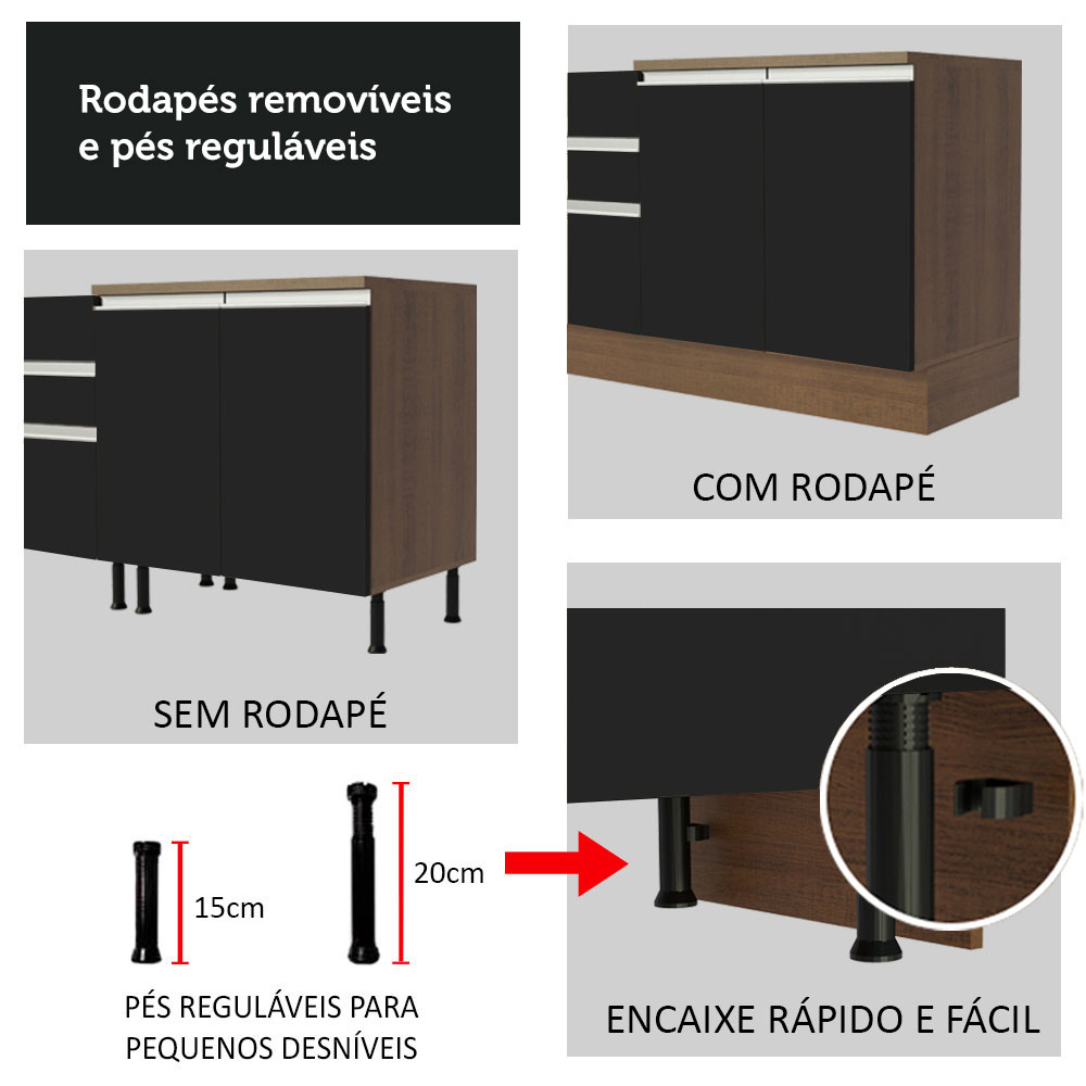 Cocina Integral Completa Modular Madesa Safira 290cm MN 04
