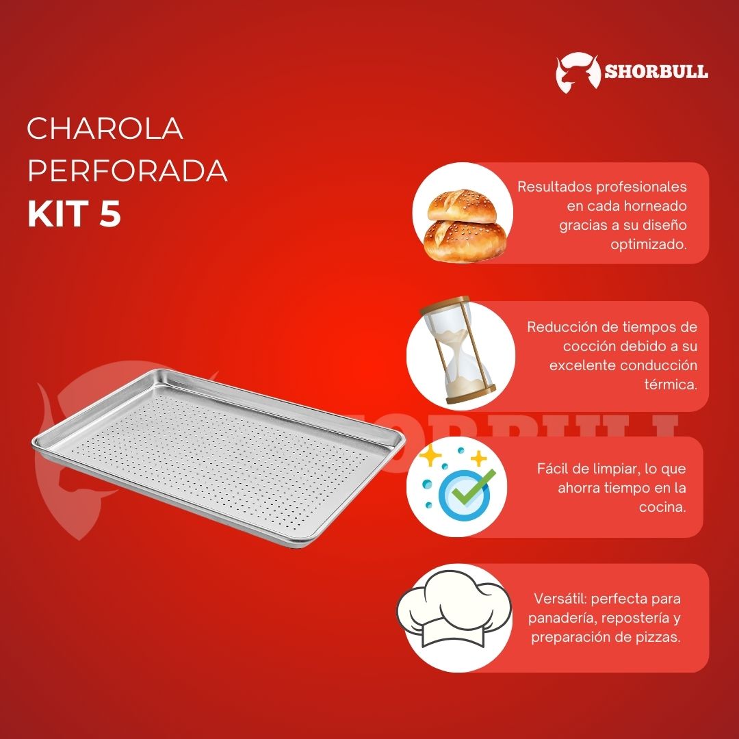 Charola perforada de panadero 