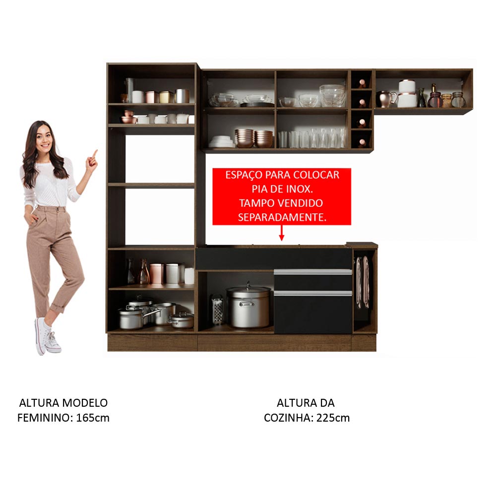 Cocina Integral Completa Modular Madesa Safira 290cm MN 04