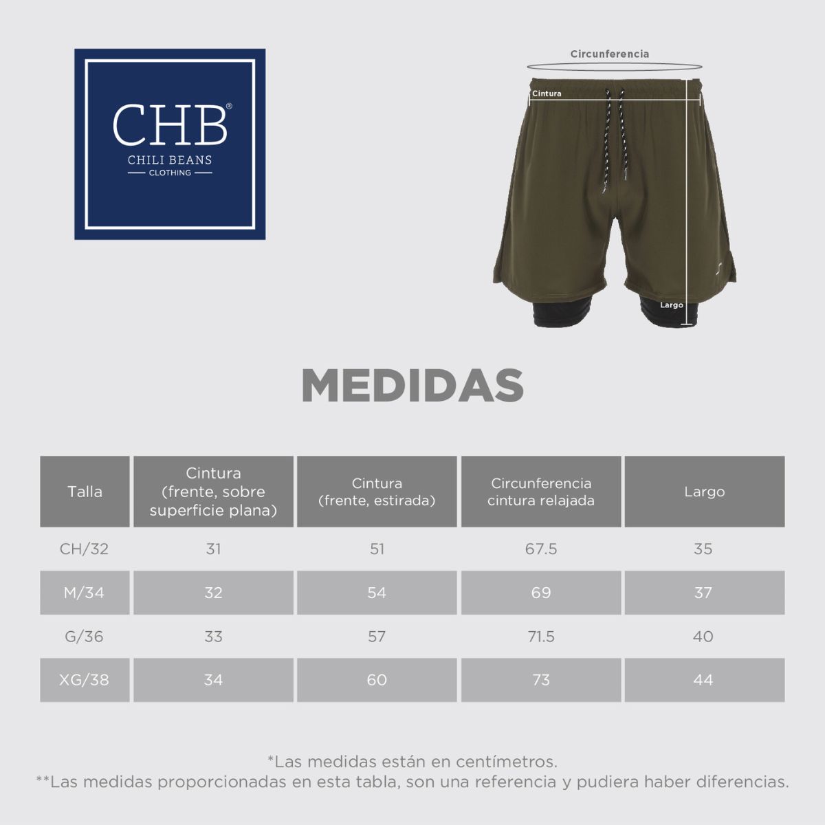 Paquete De 3 Shorts Deportivos 2-en-1 Para Hombre CHB Chili Beans Clothing Co.