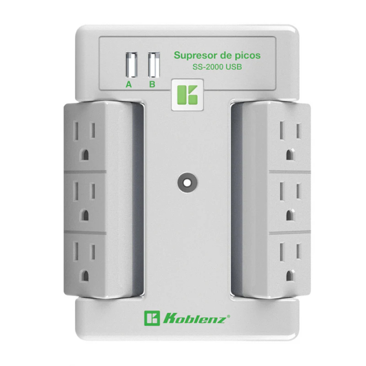 Supresor Picos Multicontacto KOBLENZ SS2000 6 contacto 2 USB