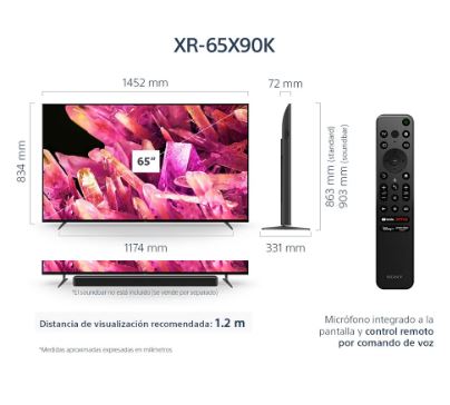 Television Sony 65" pantalla led  BRAVIA XR 4K HDR , Google TV RENOVADA