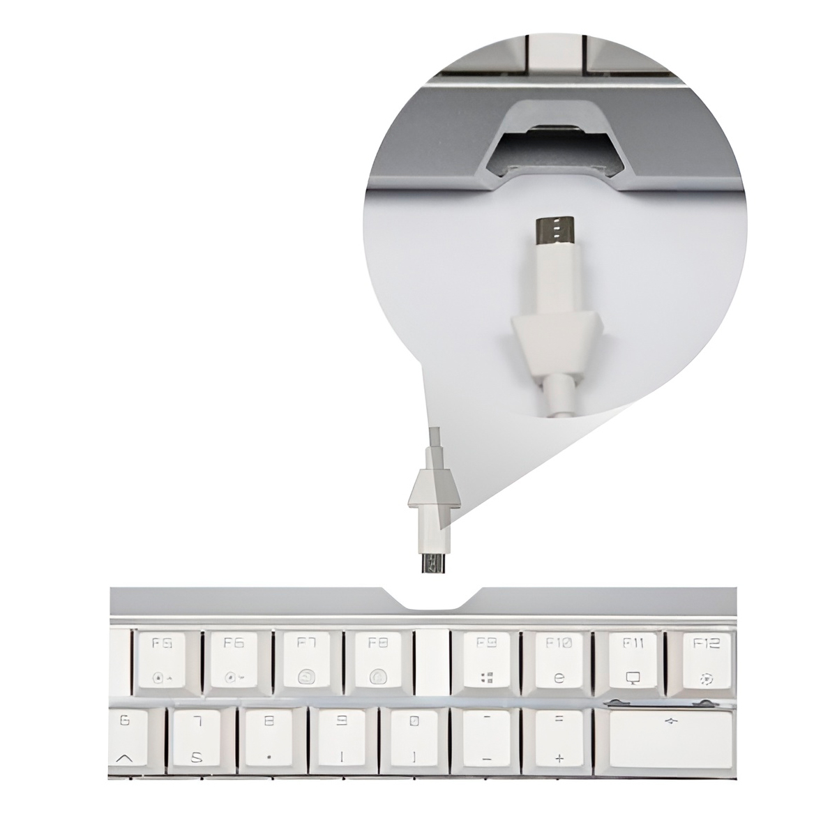 Teclado Gamer Cherry MX 3.0S Alámbrico RGB Blanco con Interruptores Switchs Azules (Reacondicionado)