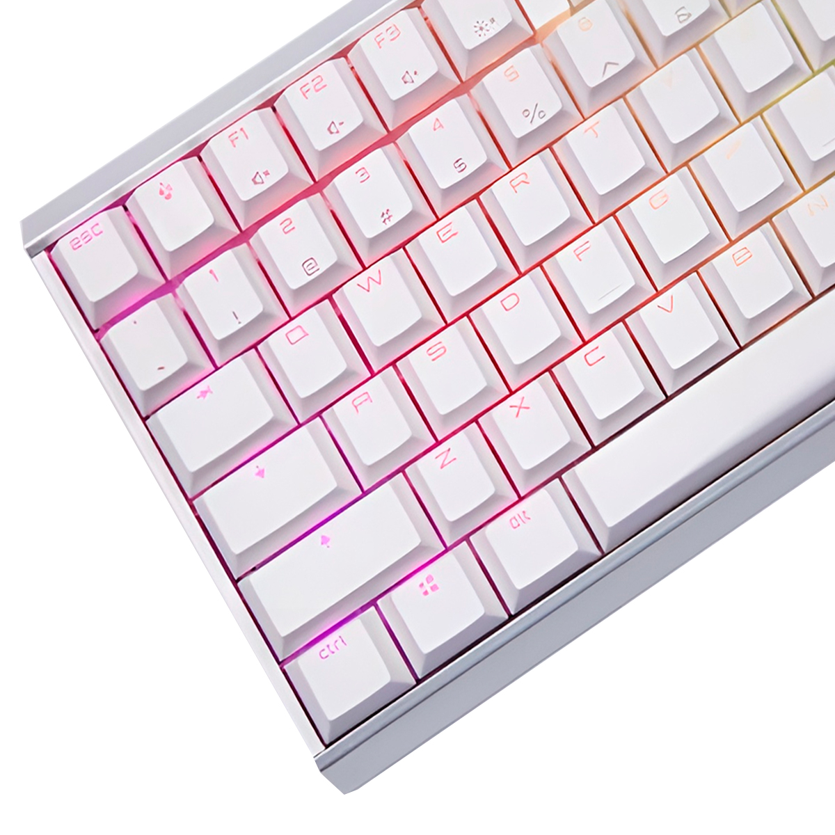Teclado Gamer Cherry MX 3.0S Alámbrico RGB Blanco con Interruptores Switchs Azules (Reacondicionado)