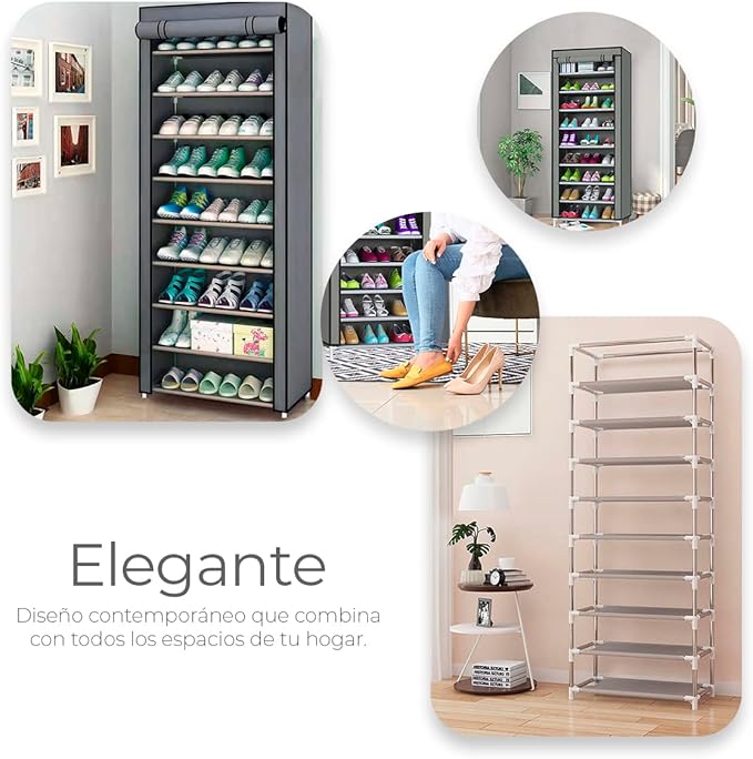 Zapatera Closet Organizador De Zapatos 9 Niveles 27 Pares
