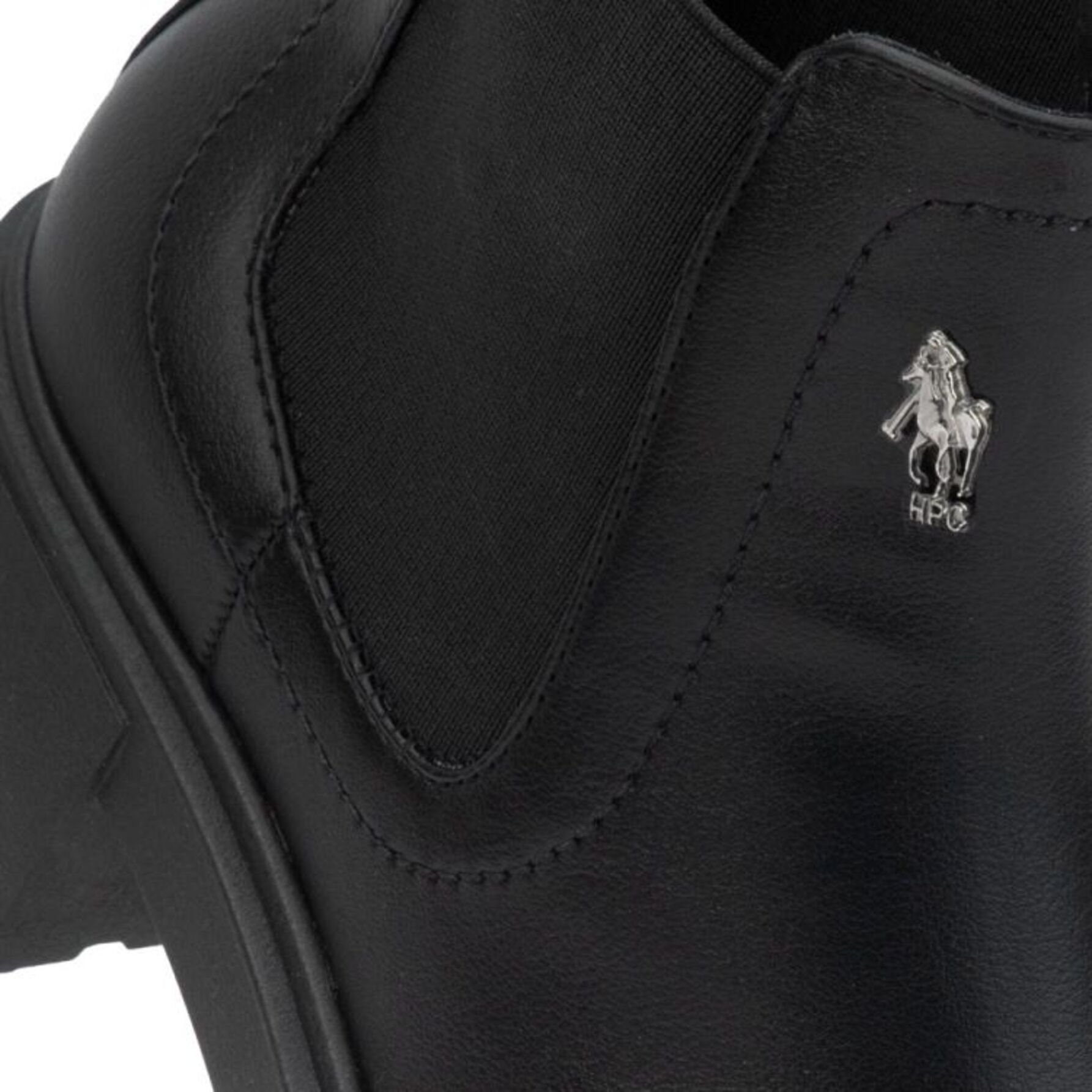 Botas para mujer, tipo Chelsea, con suela track, acabado napa, marca HPC Polo, color negro, mod. 1056307