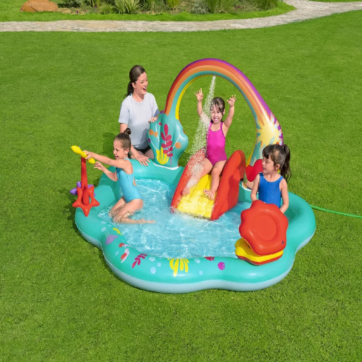 Alberca Inflable La Sirenita Con Resbaladilla Bestway 91097