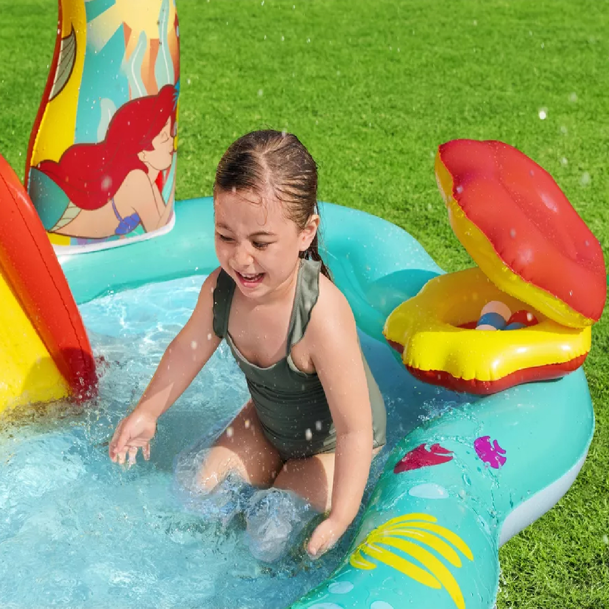 Alberca Inflable La Sirenita Con Resbaladilla Bestway 91097