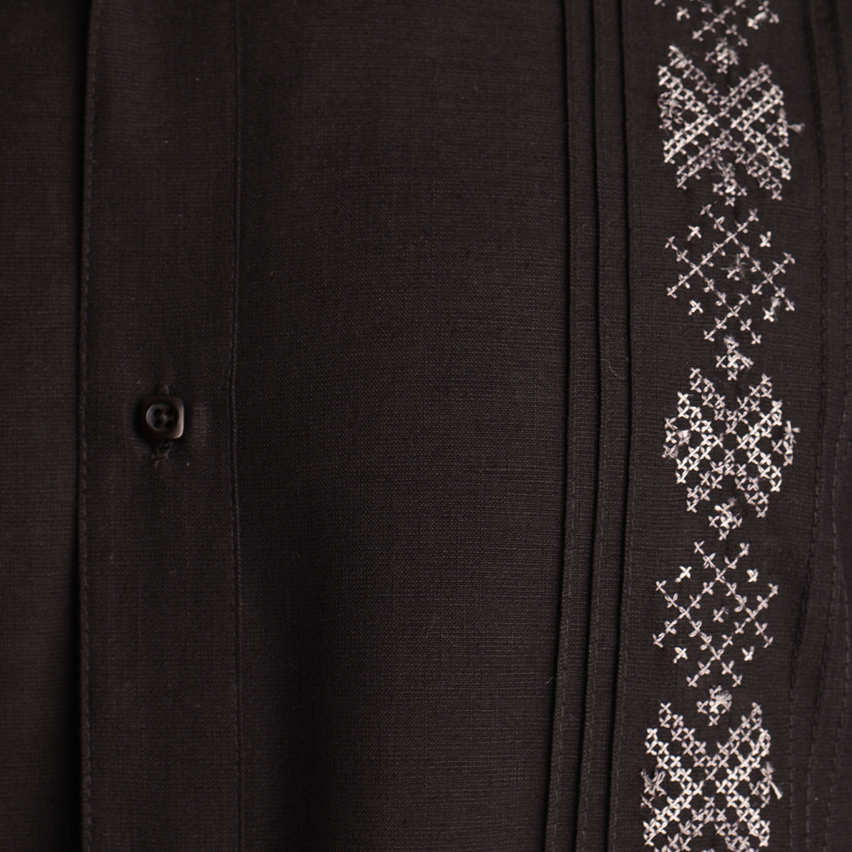 Camisa Guayabera Manga Larga Corte Clásico Bordado Para Hombre