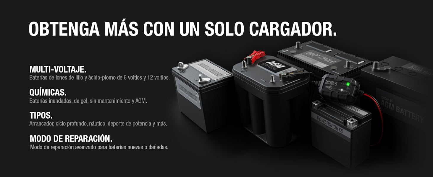 Cargador de Batería de 6V y 12V GENIUS5 Noco