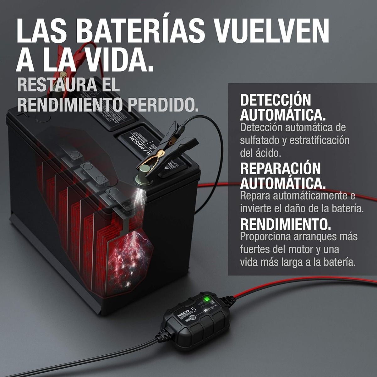 Cargador de Batería de 6V y 12V GENIUS5 Noco