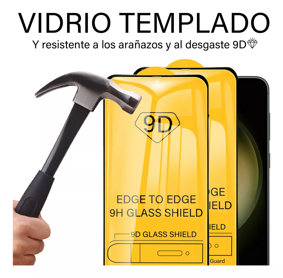 2 Piezas Mica Cristal Templado 9d Para iPhone 15 Plus