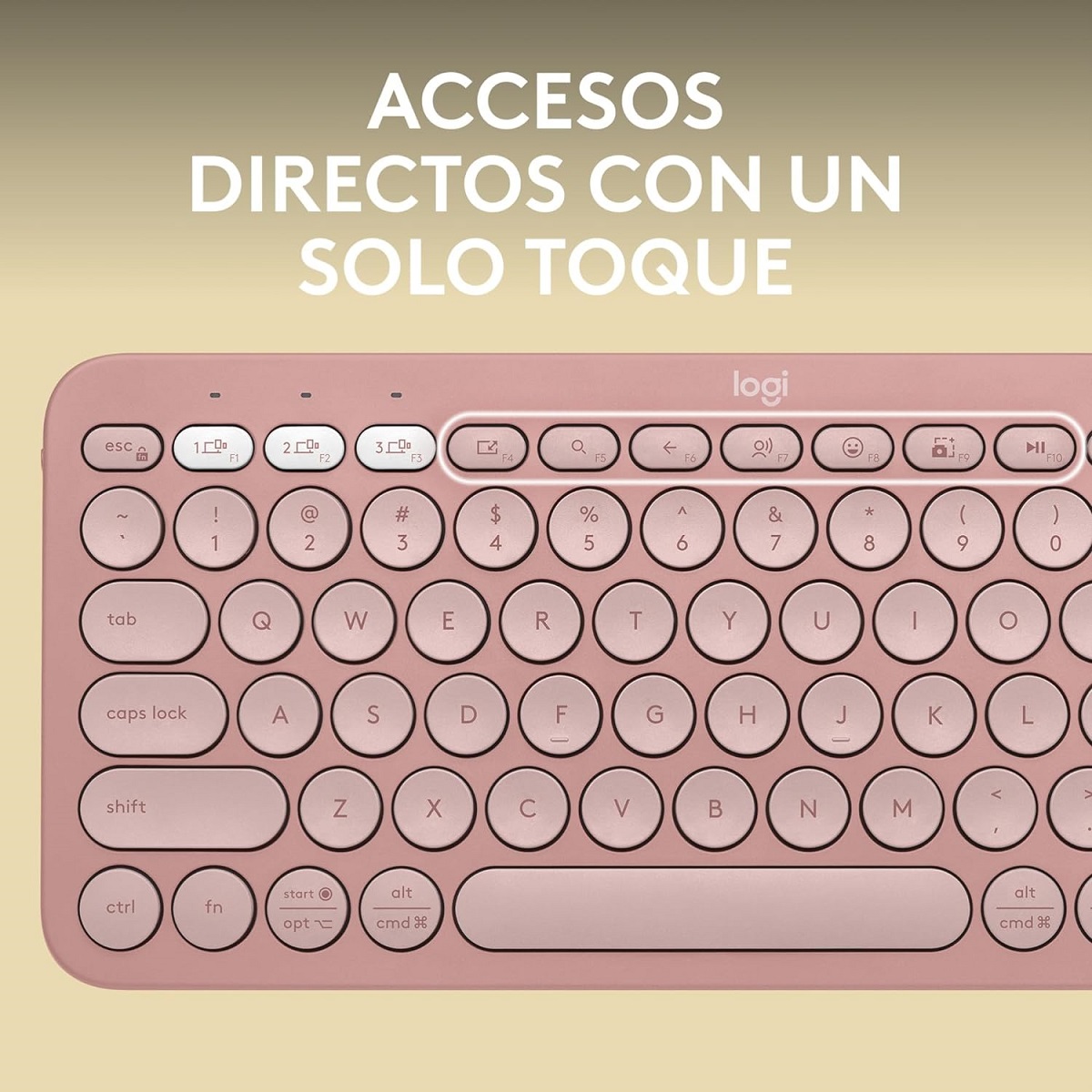 Teclado Logitech Bluetooth PEBBLE KEYS 2 K380S Rosado 920-011785