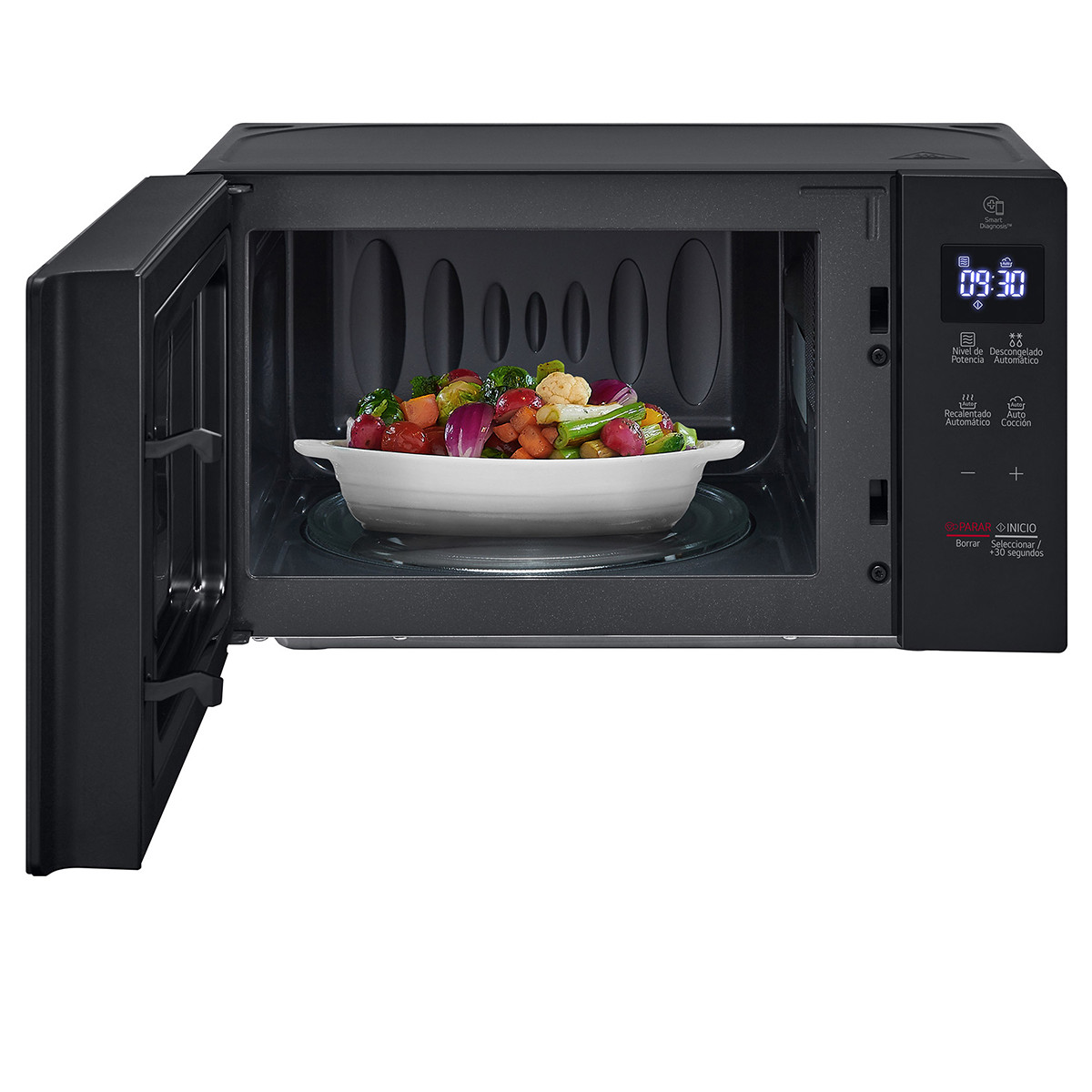 Horno de Microondas LG 0.7 Pies Cúbicos Negro MS2032GAS