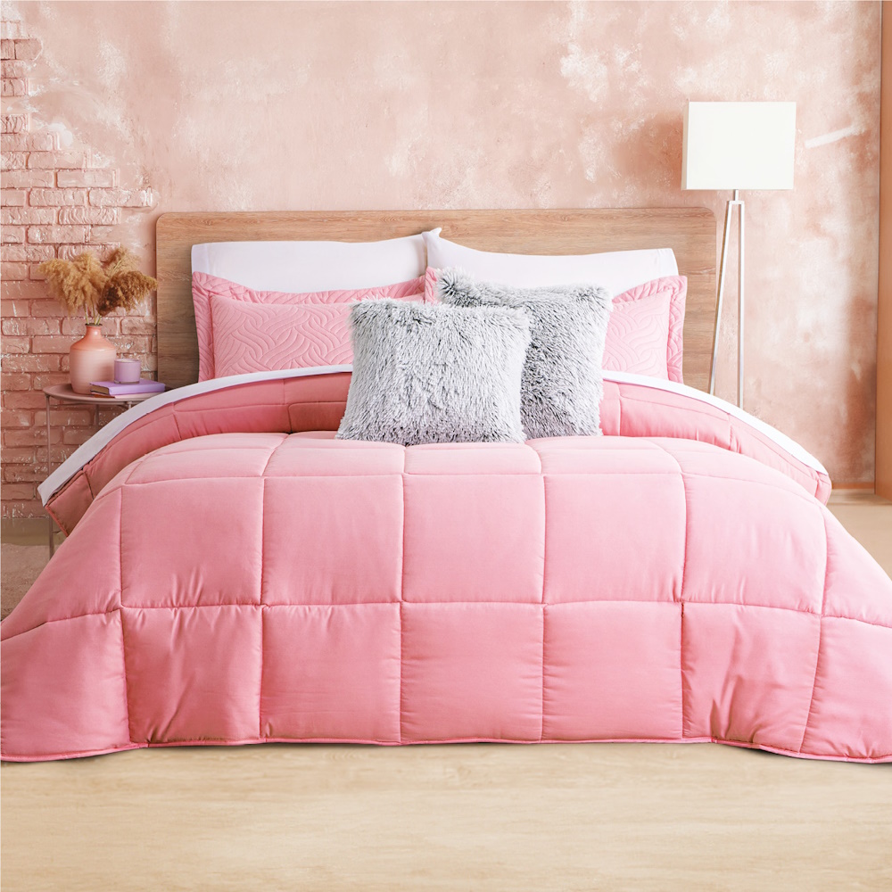 Edredón Essencial Rosa Mat XL/QS Poliéster Concord