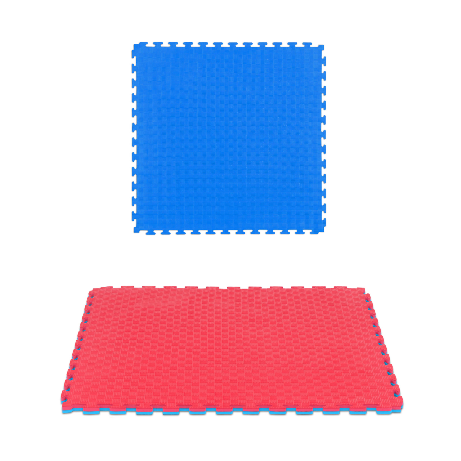 Tatami Judo Taekwondo Piso Para Gimnasio 1m Altera 1pz Patron Cuadros Color Rojo-Azul 