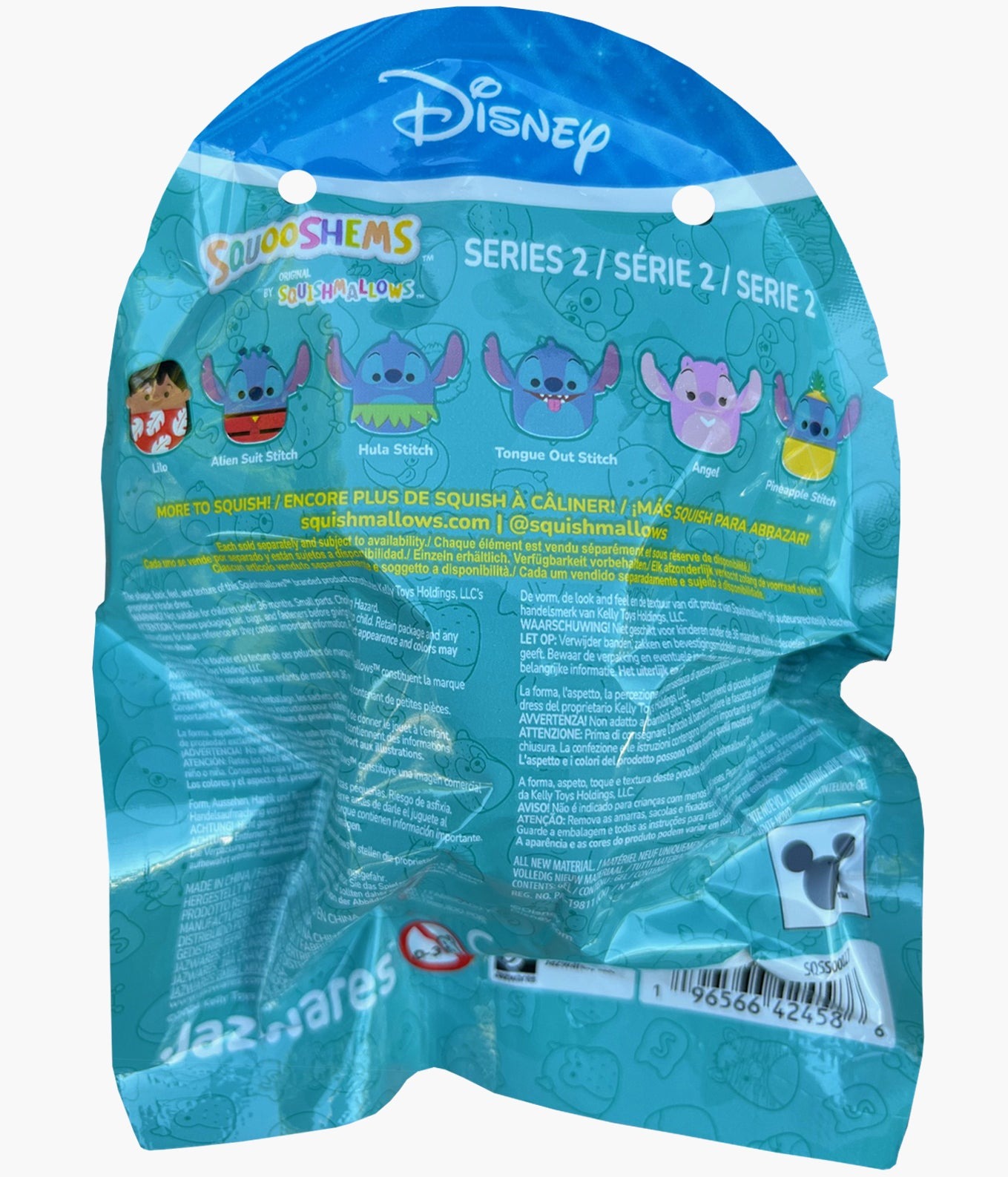 Figura Squishmallows Squooshems Lilo & Stitch Series 2 Original Aleatorio
