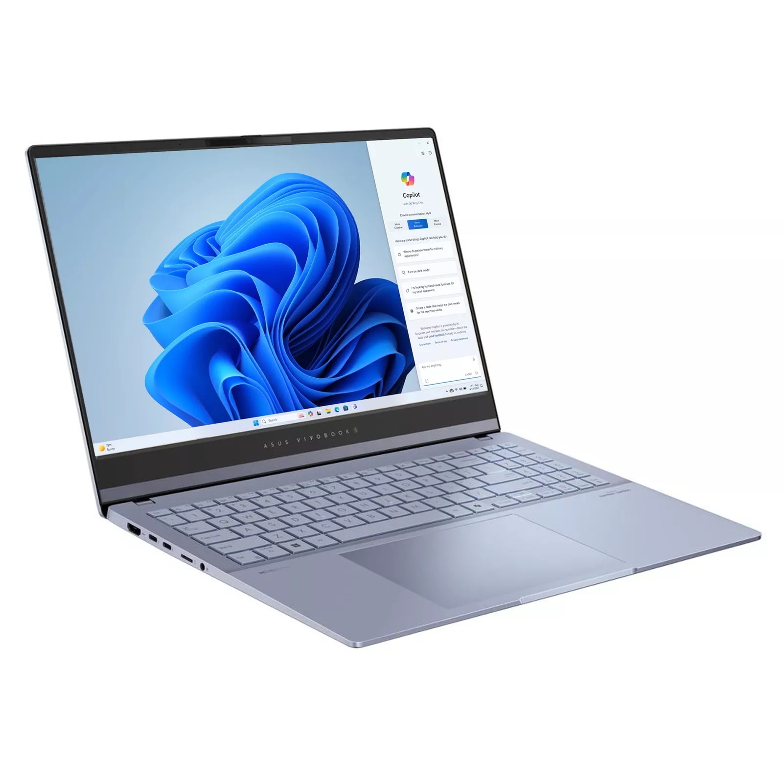 Laptop Asus Vivobook S5506MAWS7615 Pantalla 15 1/2 Pulgadas Oled Procesador Intel Core Ultra 7 155 H 3-8 GHz Intel Arc Graphics 16 Gb Ram 1 Tb Ssd Windows 11 Home Color Azul
