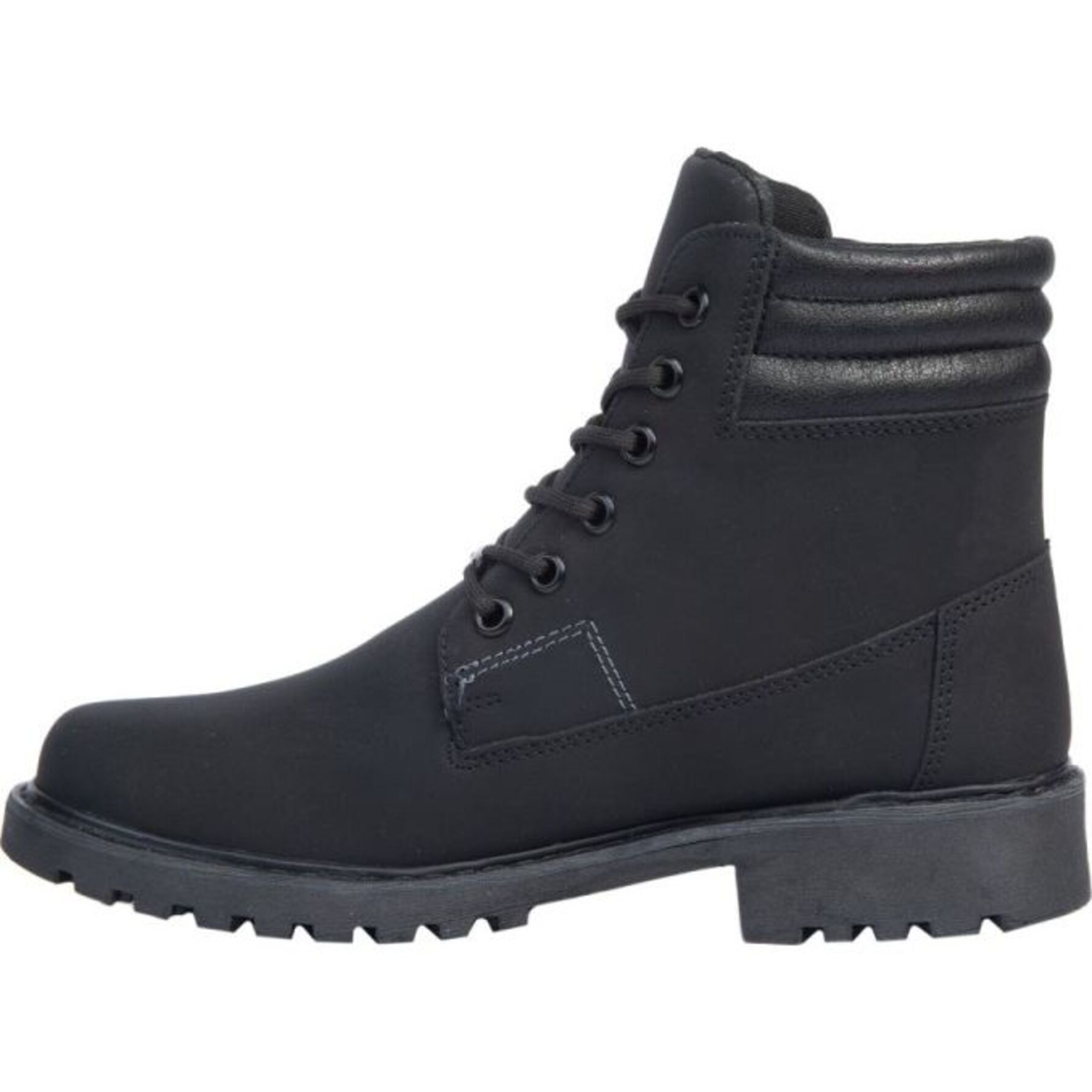 Botas para mujer, tipo hiker, con suela antiderrapante, con agujetas, acabado graso, marca Kebo, color negro, mod. 1178112