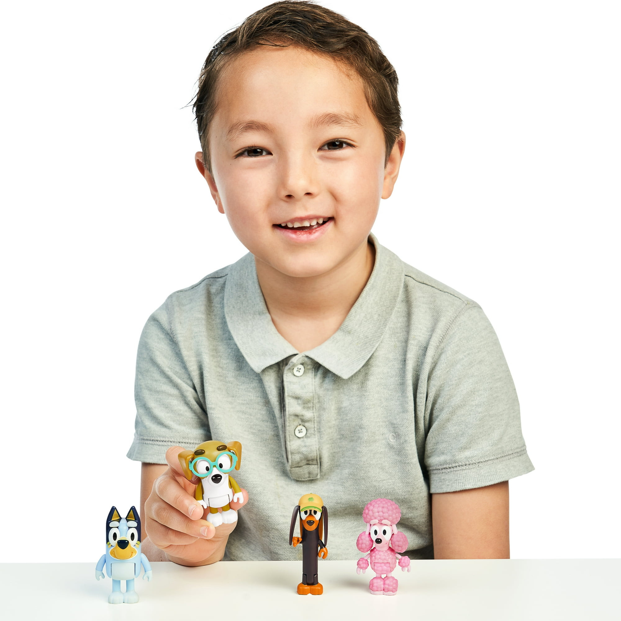 Figura Bluey Bluey Friends Paquete de 4 Figuras Coco Honey Snickers