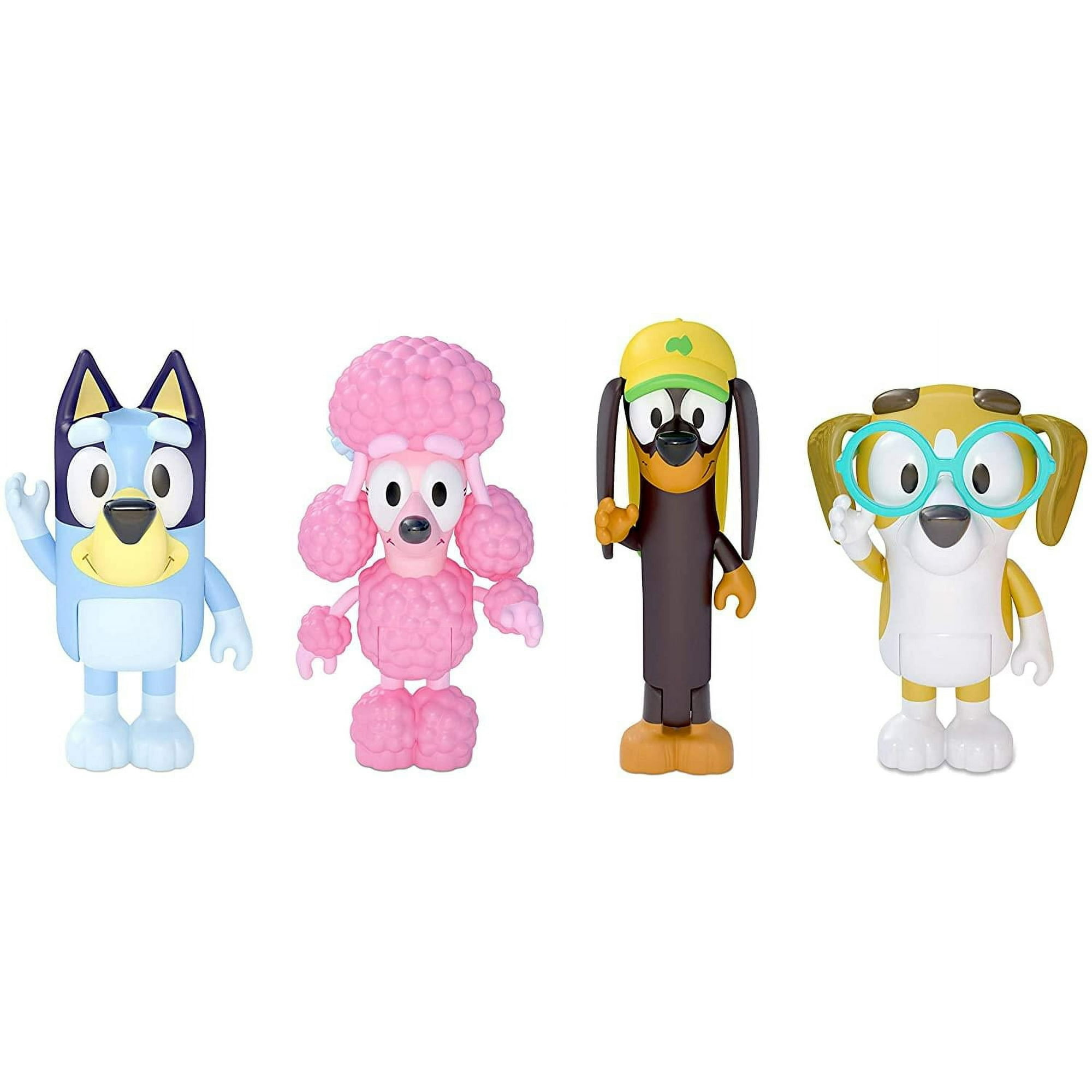 Figura Bluey Bluey Friends Paquete de 4 Figuras Coco Honey Snickers