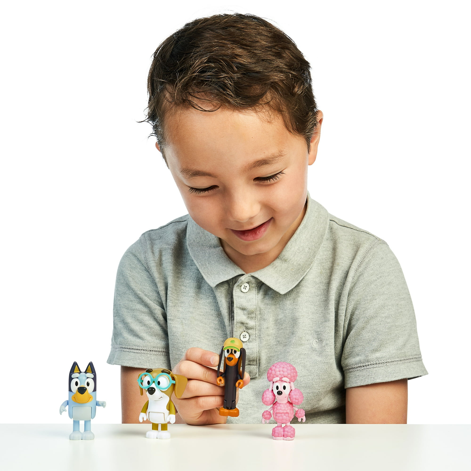 Figura Bluey Bluey Friends Paquete de 4 Figuras Coco Honey Snickers