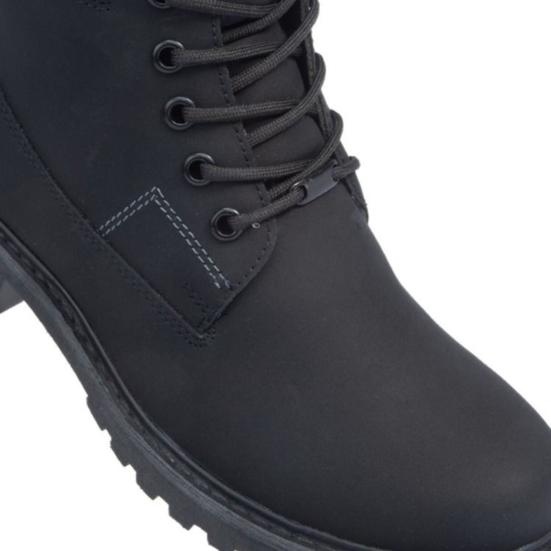 Botas para mujer, tipo hiker, con suela antiderrapante, con agujetas, acabado graso, marca Kebo, color negro, mod. 1178112