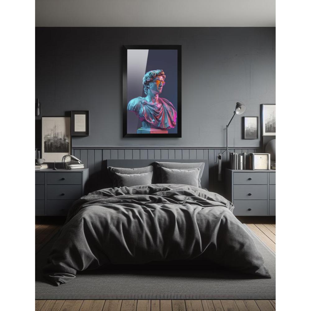 Cuadro Decorativo Diseño Aesthetic Papel Metálico Textura Brillante 89x59 cm