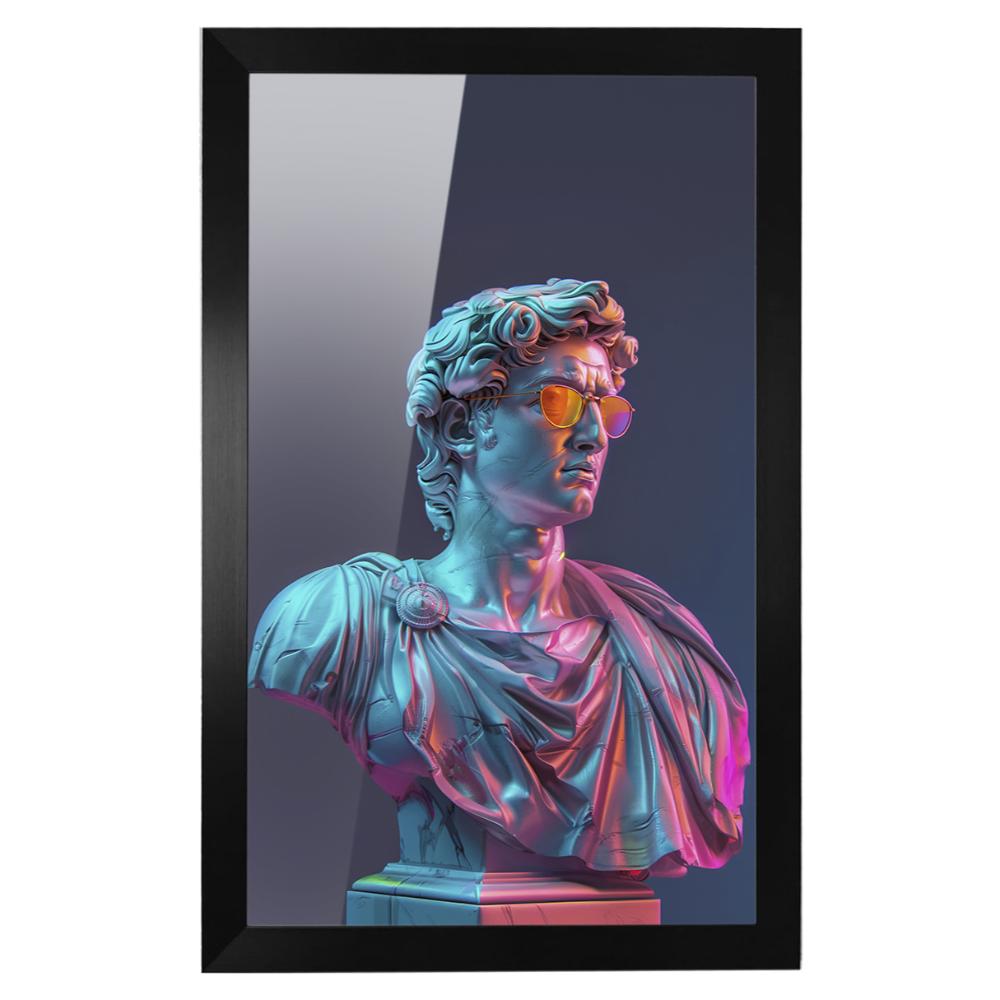 Cuadro Decorativo Diseño Aesthetic Papel Metálico Textura Brillante 89x59 cm